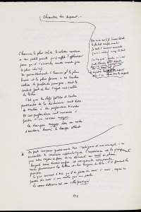 Pagina 674 uit Cahiers (dl. 5) met het gedicht 'Chanson d’un serpent' (1915) 