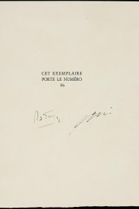 Joseph Peyré, 'Sang et lumières' (1962): colofon voorin 