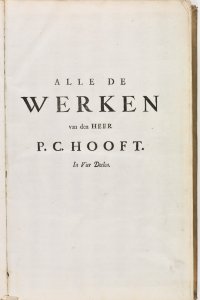 Titelpagina van 'Alle de werken van den heer P.C. Hooft'