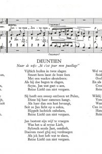 Hoofts gedicht 'Als Jan Sybrech sou belesen': muzieknotatie