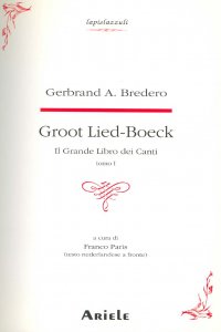 Voorzijde omslag van 'Groot Lied-boeck = (Il grande libro dei canti)'