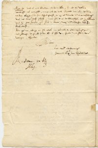 Brief van Joannes Six van Chandelier aan Johannes Coccejus, 20 augustus 1669 over de berijming der psalmen, blad 1, verso