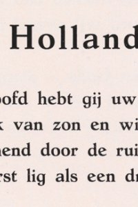 'Holland' (fragment), in [M. Nijhoff, H.N. Werkman], Huis. In plaats van foto (1942)
