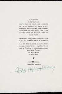 Colophon, signed by Jean Paul Vroom 