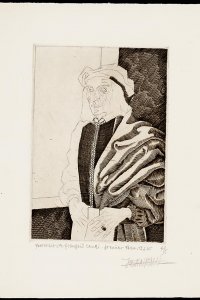 Portret van François Cenci, ets in eerste staat, door Jean Paul Vroom 