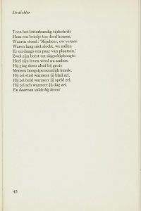 De dichter, uit: Gerrit Komrij, Tutti frutti (1972)