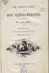 Titelpagina van 'De gedichten van den schoolmeester'