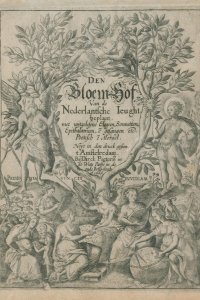 Titelpagina van 'Den bloem-hof van de Nederlantsche jeucht'