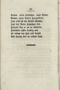De Duitse vertaling van 'De pruimeboom: eene vertelling' uit Kleine gedichte für kinder (1830)