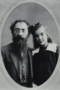 J.A. dèr Mouw met zijn dochter, Hetty