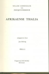 Titelpagina van 'Afrikaense Thalia'