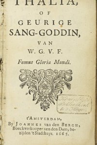 Titelpagina van 'Thalia, of Geurige sang-goddin'