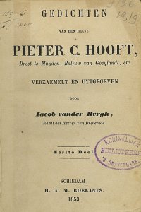 Titelpagina van 'Gedichten van den heere Pieter C. Hooft'
