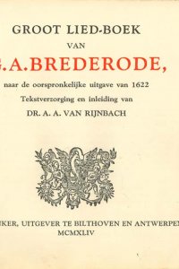 Titelpagina van 'Groot Lied-Boek van G.A. Brederode'