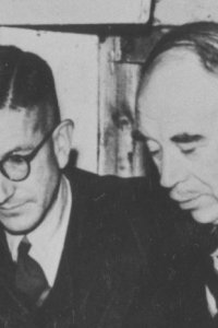 Augsut Henkels en Hendrik Werkman in de drukkerij (1941)