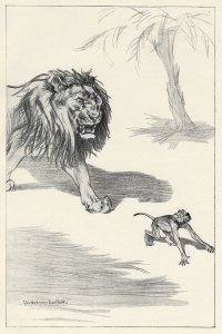 'De leeuw', getekend door Herbert van der Poll