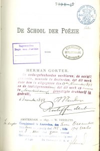 Titelpagina van 'De school der poëzie'
