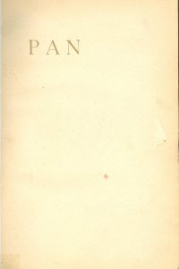Titelpagina van 'Pan: een gedicht'