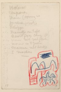 H.N. Werkman, lijstje titels van Hot Printing-bladen (Stedelijk Museum Amsterdam)