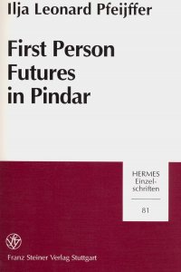 Vooromslag van 'First Person Futures in Pindar'