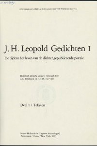 Titelpagina van 'Gedichten; I: De tijdens het leven van de dichter gepubliceerde poëzie'