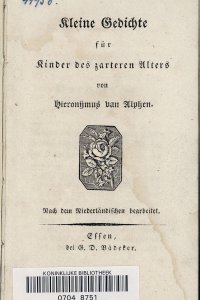 De Duitse vertaling: Kleine gedichte für kinder (1830)