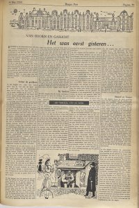 Haagse post, 9 mei 1953, p. 19: illustratie bij 'Het was eerst gisteren... Van booien en gaslicht'