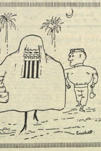 Cartoon van Lucebert in Het Parool