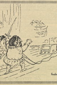 Cartoon van Lucebert in Het Parool.