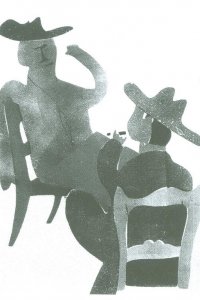 H.N. Werkman, 'Mannetjes aan tafel' (Onbekende locatie: Christie's, 1988)