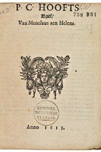 Titelpagina van 'Brief van Menelaus aen Helena'