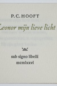 Titelpagina van 'Leonor mijn lieve licht'