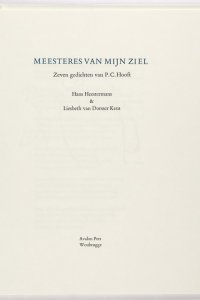 Titelpagina van 'Meesteres van mijn ziel: zeven gedichten van P.C. Hooft'