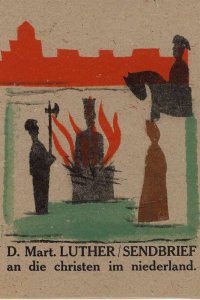 Mart. Luther, H.N. Werkman, Sendbrief an die Christen im Niederland (1941), omslag (Antiquariaat André Swertz)