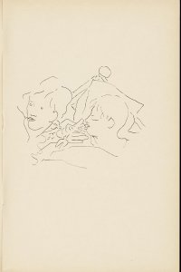 Illustratie door Jean Cocteau 'Paul s'embaume' 