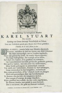 Op d'afbeeldinge van koningklijcke Majesteit Karel Stuart