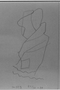 H.N. Werkman,schets voor 'Vrouw met gele sjaal' (Stedelijk Museum Amsterdam)