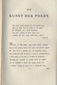 Begin van 'Kunst der poëzy'
