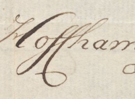 Handtekening van O.C.F. Hoffham 