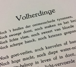 Tekst in Jacobus Revius, H.N. Werkman, Volherdinge (1944)