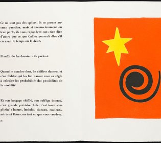 Tekstpagina met litho door Alexander Calder (p. 26-27) 