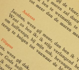 Fragment van de tekst van [M. Nijhoff, H.N. Werkman], Des Heilands tuin.