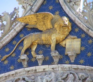 Afbeelding van de Leeuw van Sint Marcus de beschermheilige van Venetië