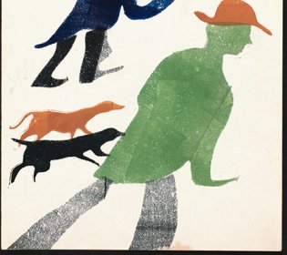 Mannen met hondjes, ca. 1935