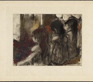 Gouache in kleur door Edgar Degas 