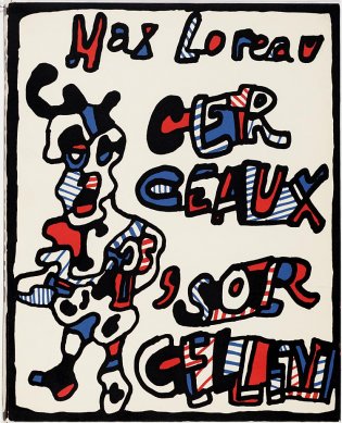 Cerceaux 'sorcellent, omslag met zeefdruk door Jean Dubuffet 