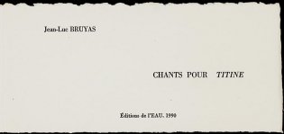 Titelpagina van 'Chants pour Titine'