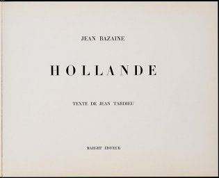 Hollande, titelpagina