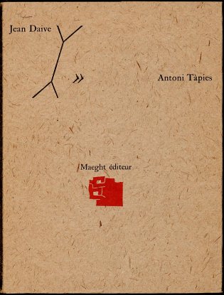 Jean Daive, Antoni Tàpies (1975): omslag 