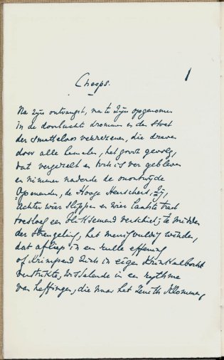 Handschrift van J.H. Leopold voor 'Cheops'